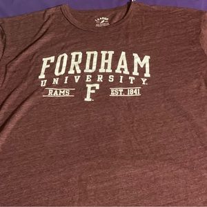 Fordham University Rams Falls T-Shirt 2XL Maroon LEAGUE 1991 Brand New W Tags